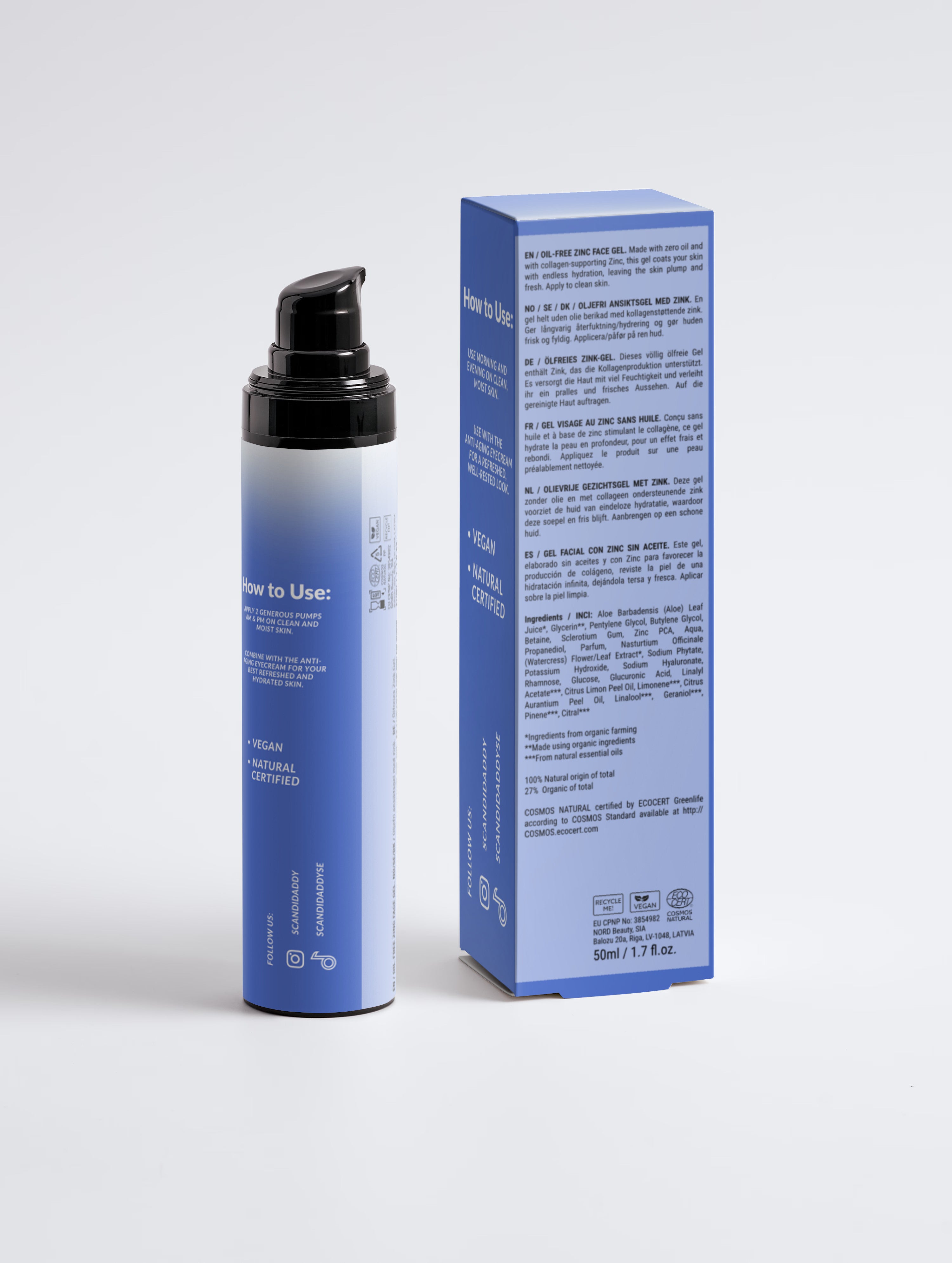 Oil-Free Zinc Face Gel for Men